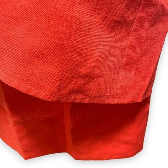 Vintage 60s/70s William Pearson Red-Orange Top Skirt Set Mini Dress Size Medium - Picture 11 of 15